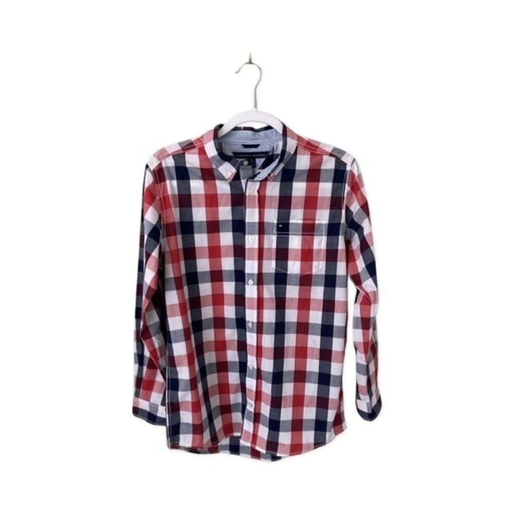 Tommy Hilfiger NWT Boy's Plaid Button Down Dress Shirt Size XL (20)